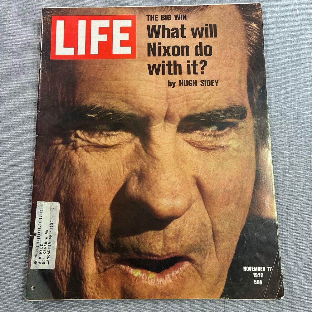 Life Magazine Nov 17 1972 Richard Nixon Election Victory Vintage Politics Issue